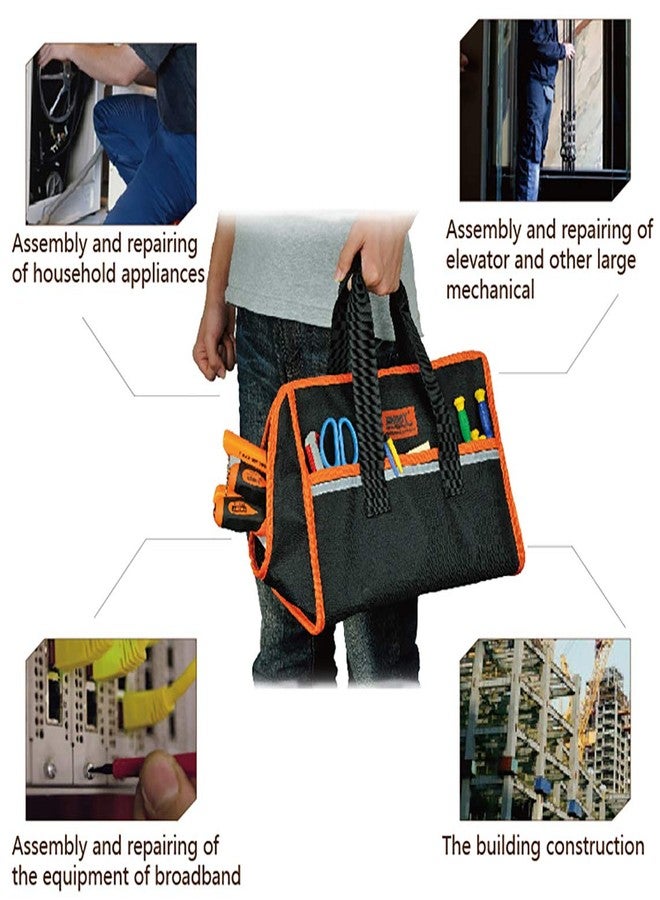 Jakemy 355mm x 230mm x 230mm Professional High-End Tool Storage Bag, 600D Oxford fabric, Durable, waterproof and wear-resistant, Multiple pockets for storing tools, Soft double hand straps - JM-B01 - Image 4